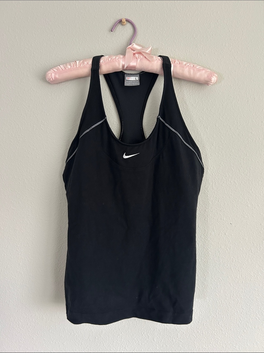 Vintage Silver Tag Nike Black Racerback Tank - Can Fit Women